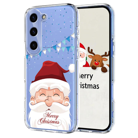 EIDERWOOD Samsung Galaxy S25+ (Plus) / S24+ (Plus) Flexible Plastic Christmas Case with Motif - Transparent / Santa Claus