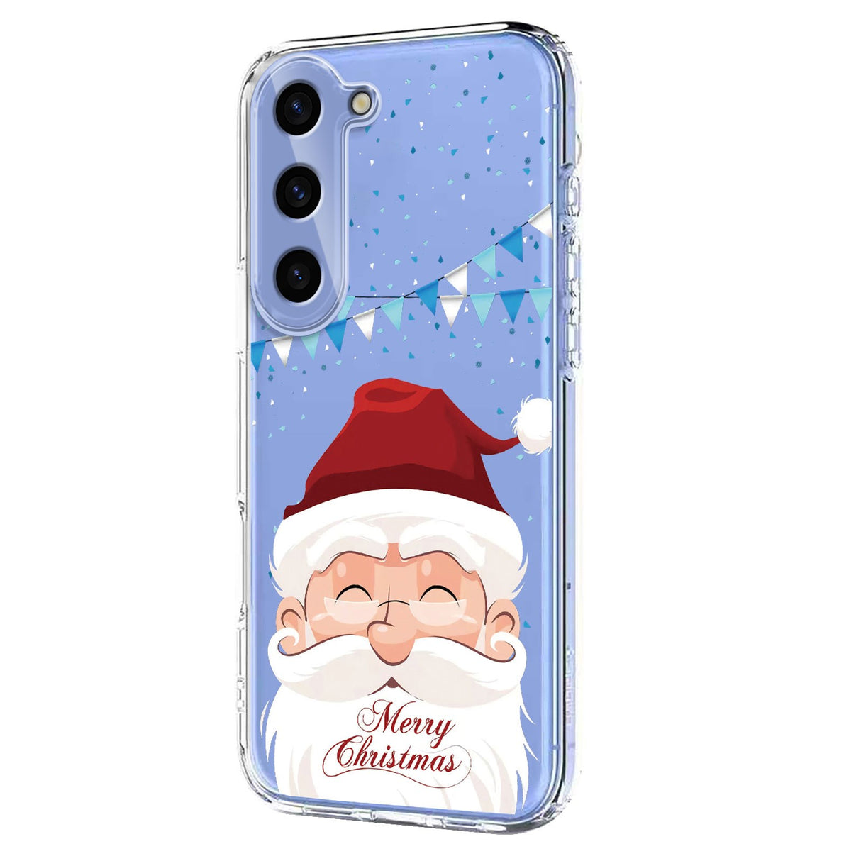 EIDERWOOD Samsung Galaxy S25+ (Plus) / S24+ (Plus) Flexible Plastic Christmas Case with Motif - Transparent / Santa Claus