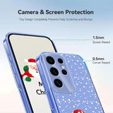EIDERWOOD Samsung Galaxy S24 Ultra Flexible Plastic Christmas Case with Motif - Transparent / Snowman