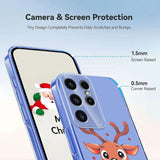 EIDERWOOD Samsung Galaxy S23 Ultra Flexible Plastic Christmas Case with Motif - Transparent / Reindeer