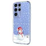 EIDERWOOD Samsung Galaxy S23 Ultra Flexible Plastic Christmas Case with Motif - Transparent / Snowman