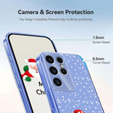 EIDERWOOD Samsung Galaxy S23 Ultra Flexible Plastic Christmas Case with Motif - Transparent / Snowman