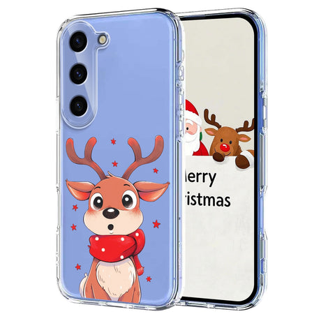 EIDERWOOD Samsung Galaxy S23 Flexible Plastic Christmas Case with Motif - Transparent / Reindeer