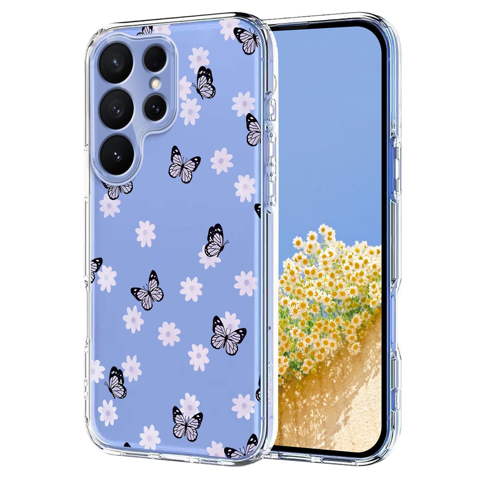 Samsung Galaxy S26 Ultra EIDERWOOD Flexible Plastic Case with Pattern - Transparent / Butterflies