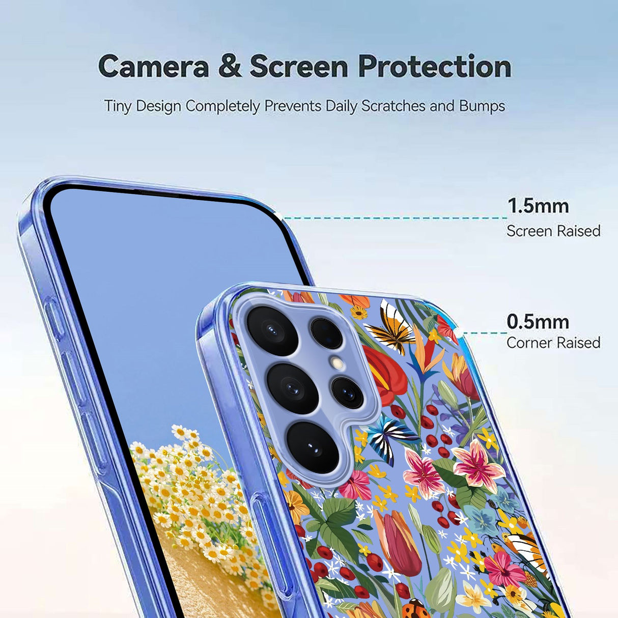 Samsung Galaxy S26 Ultra EIDERWOOD Flexible Plastic Case with Pattern - Transparent / Flowers