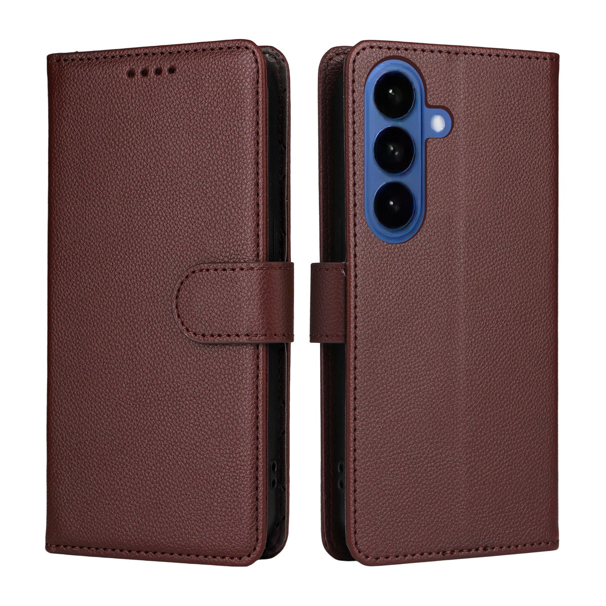Samsung Galaxy S26 / S26 Pro EIDERWOOD Faux Leather Flip Case with Strap - Brown