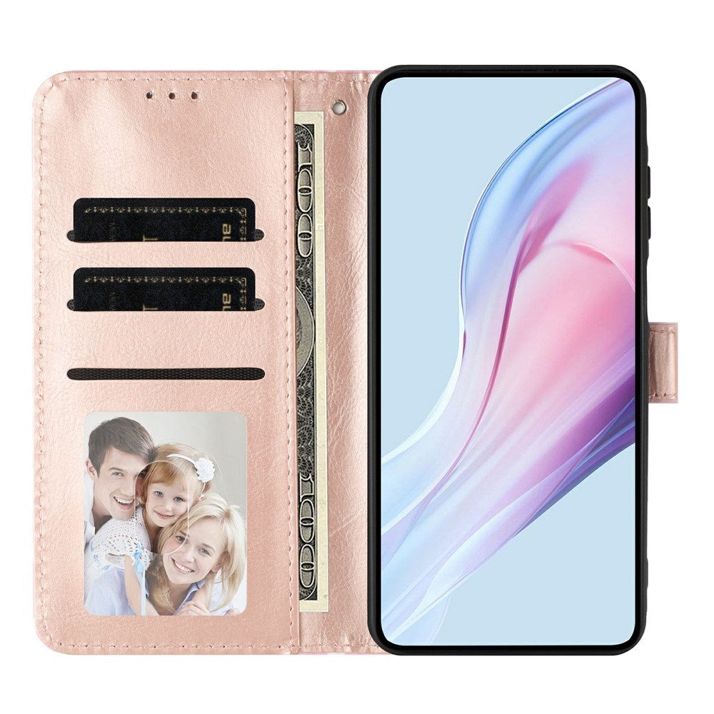 EIDERWOOD iPhone 17 Faux Leather Flip Case w. Polka Design - Light Pink