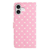 EIDERWOOD iPhone 17 Faux Leather Flip Case w. Polka Design - Light Pink