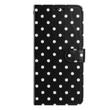 EIDERWOOD iPhone 17 Faux Leather Flip Case w. Polka Design - Black
