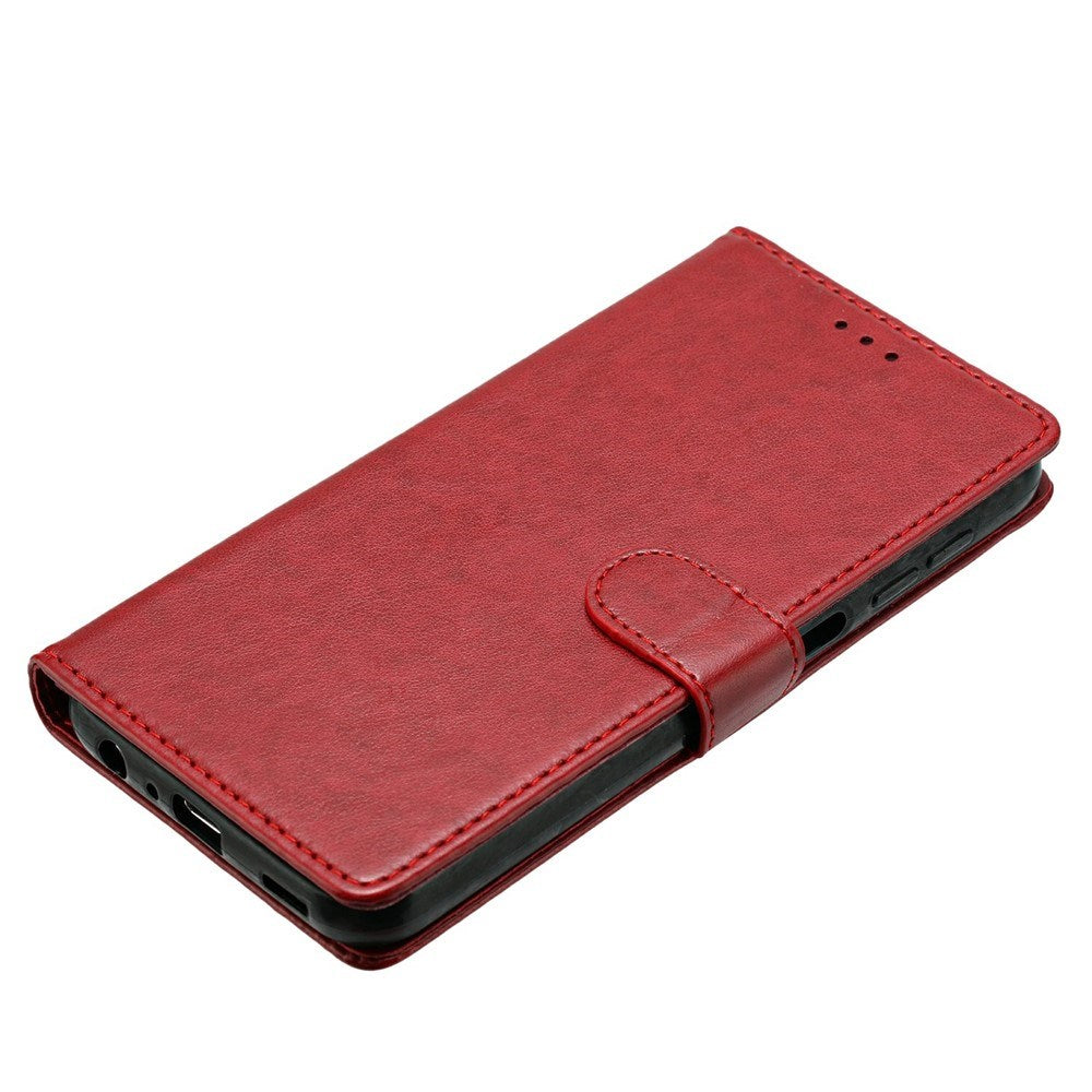 Samsung Galaxy S26 Ultra EIDERWOOD Leather Case with Strap & Card Holder - Red