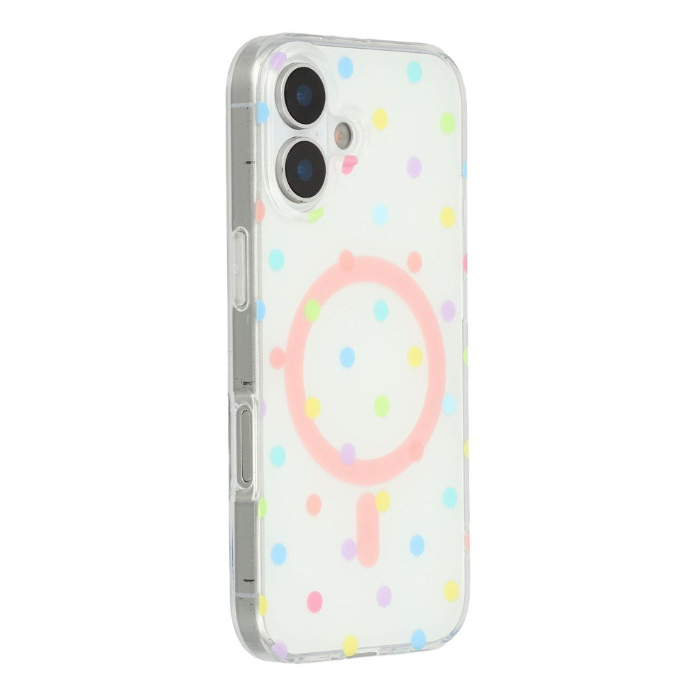 EIDERWOOD iPhone 17 Hybrid Case with Polka Design - MagSafe Compatible - Transparent / Multi