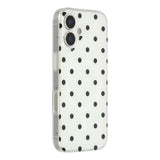 EIDERWOOD iPhone 17 Hybrid Case with Polka Design - MagSafe Compatible - Transparent / Black