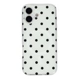 EIDERWOOD iPhone 17 Hybrid Case with Polka Design - MagSafe Compatible - Transparent / Black