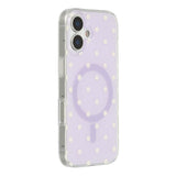 EIDERWOOD iPhone 17 Hybrid Case with Polka Design - MagSafe Compatible - Transparent / Purple