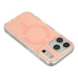EIDERWOOD iPhone 17 Pro Hybrid Case with Polka Design - MagSafe Compatible - Transparent / Pink