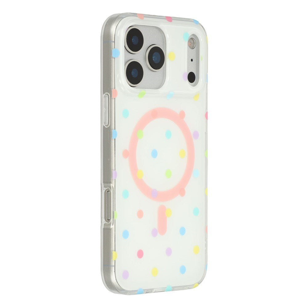 EIDERWOOD iPhone 17 Pro Max Hybrid Case with Polka Design - MagSafe Compatible - Transparent / Multi