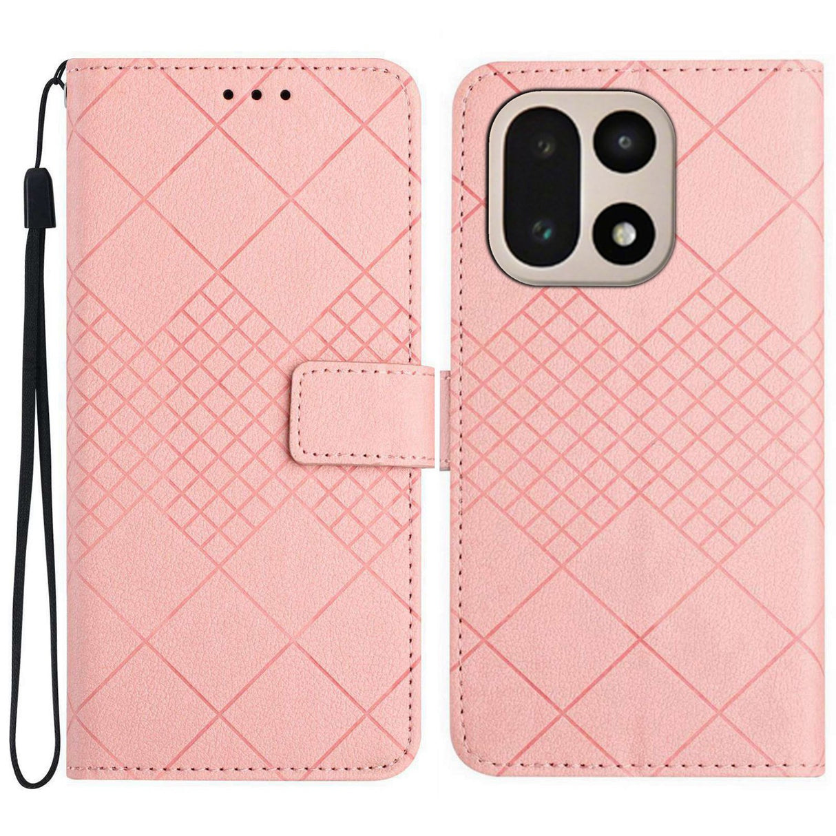 EIDERWOOD OnePlus 15 Faux Leather Flip Case with Imprint - Pink