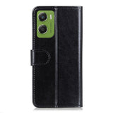 Motorola Moto G06 EIDERWOOD Leather Flip Case w. Card Holder - Black