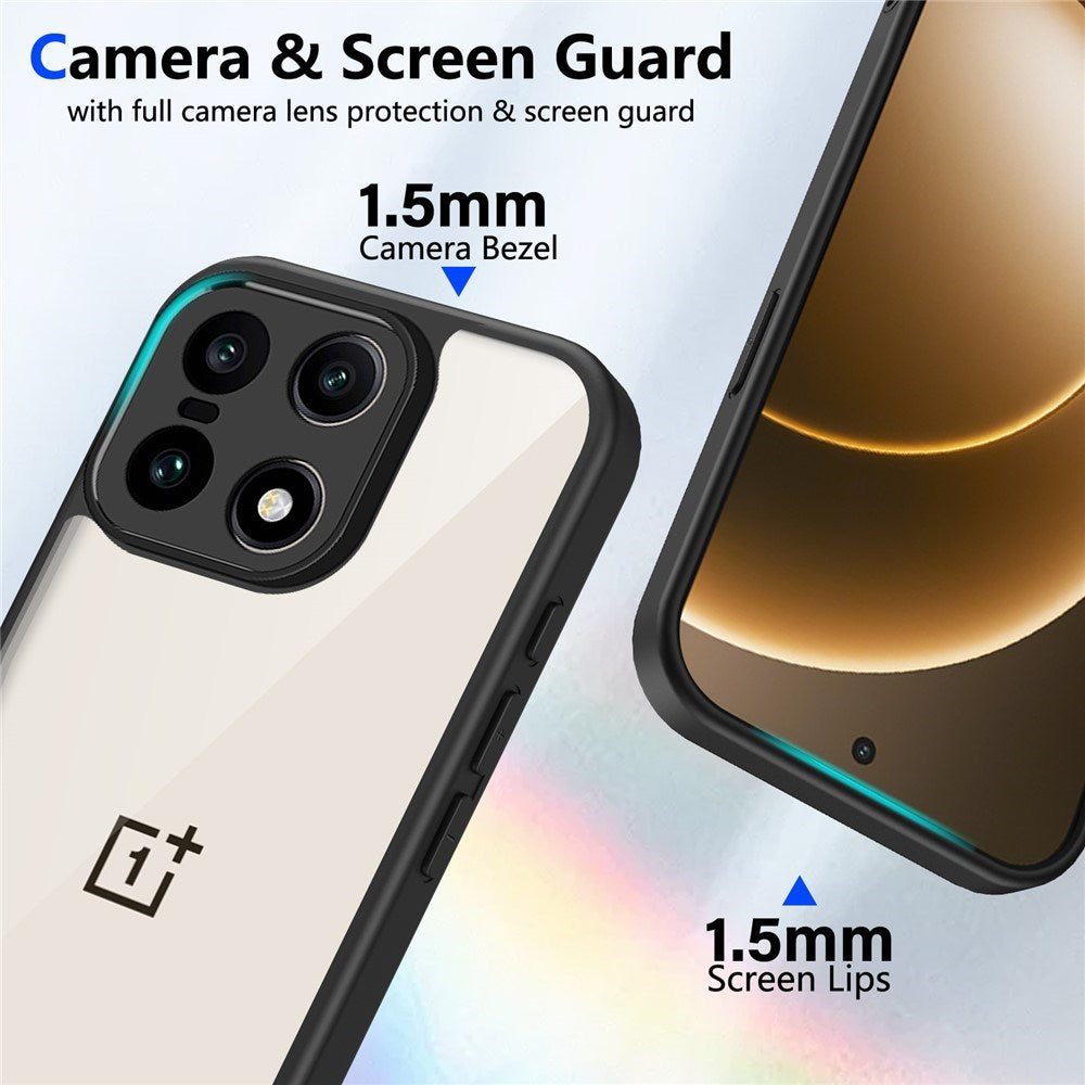 EIDERWOOD OnePlus 15 Flexible Plastic Case - Transparent/Black