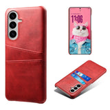 Samsung Galaxy S26 / S26 Pro EIDERWOOD Faux Leather Case with Card Holder - Red