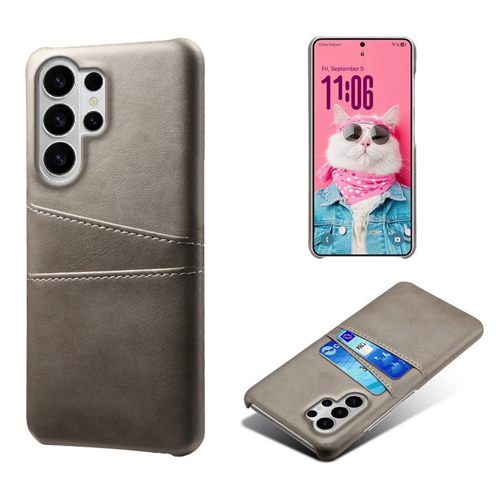 Samsung Galaxy S26 Ultra EIDERWOOD Faux Leather Case with Card Holder - Gray