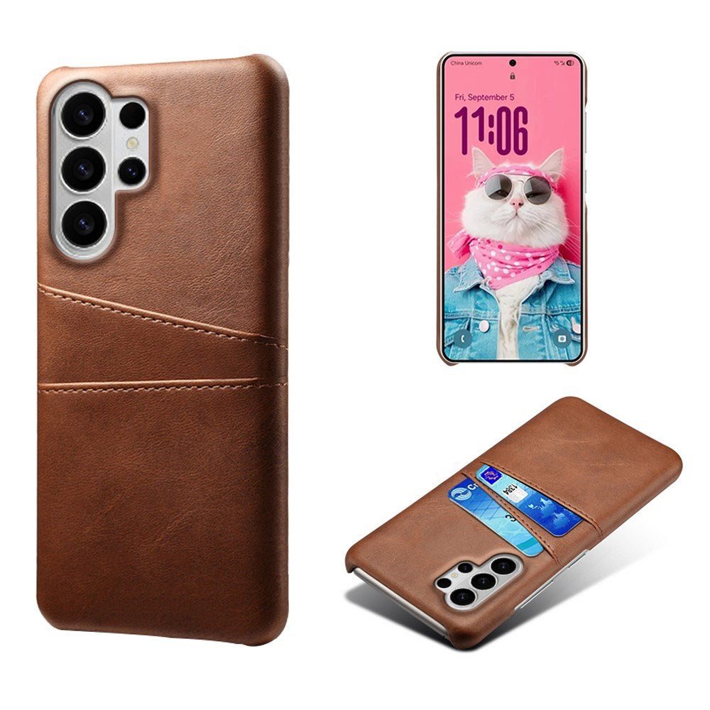 Samsung Galaxy S26 Ultra EIDERWOOD Faux Leather Case with Card Holder - Brown