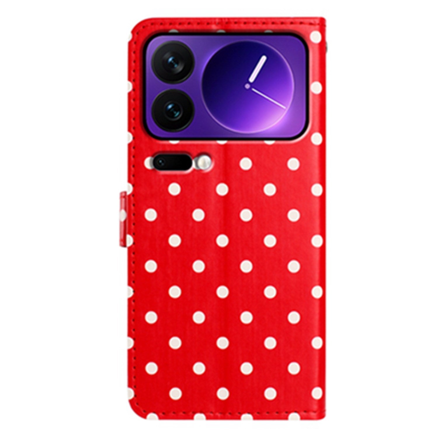 EIDERWOOD Xiaomi 17 Pro Max Faux Leather Flip Case w. Polka Design - Red