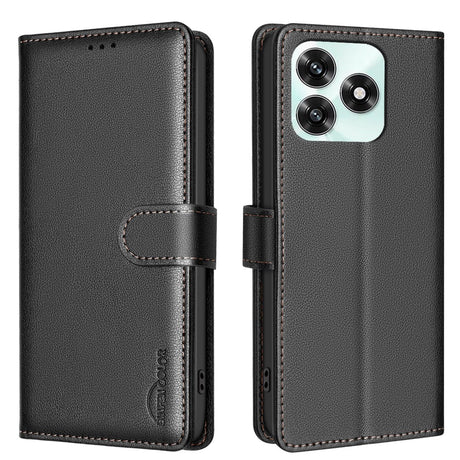 Honor X5c / X5c Plus BINFEN Faux Leather Flip Case with RFID Blocking - Black