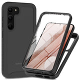 Samsung Galaxy S23 Hybrid Case w. Screen Protection - Black / Transparent