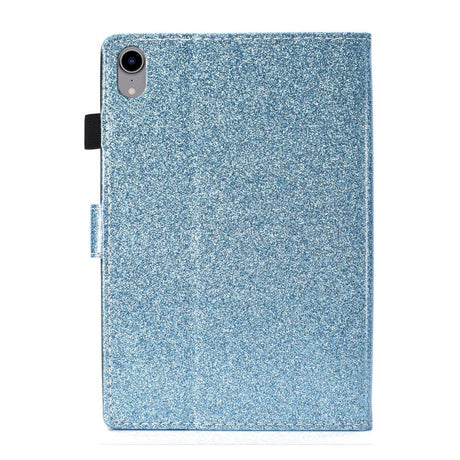 iPad 10.9" (2022) Glitter Case w. Flip Stand & Card Holder - Blue