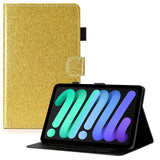 iPad 10.9" (2022) Glitter Case w. Flip Stand & Card Holder - Gold