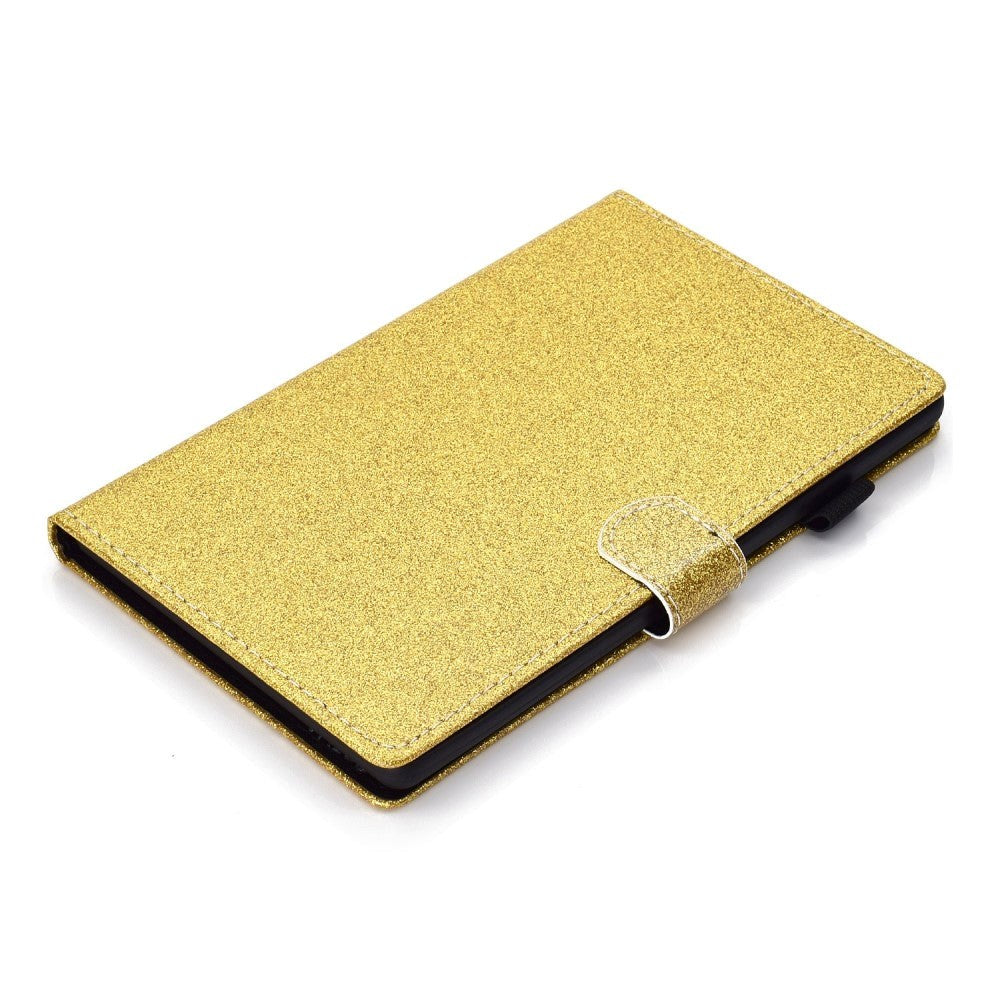 iPad 10.9" (2022) Glitter Case w. Flip Stand & Card Holder - Gold