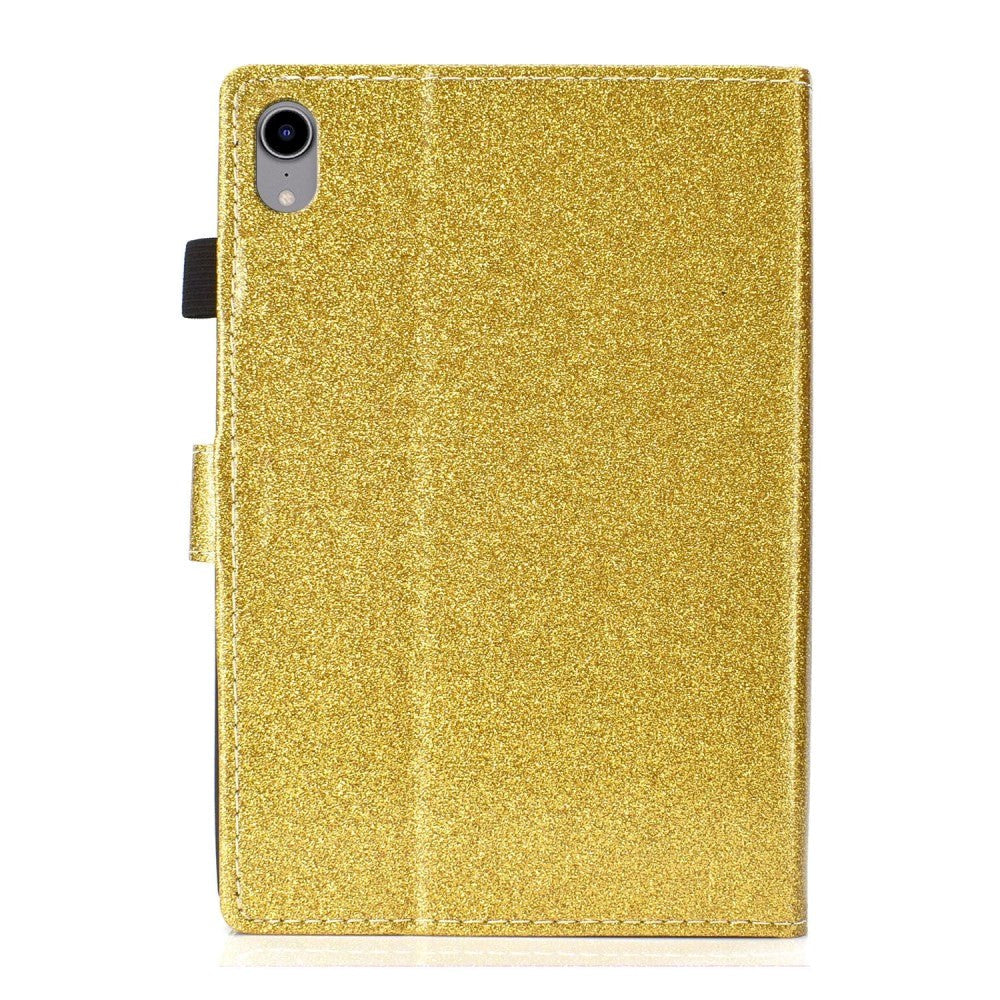 iPad 10.9" (2022) Glitter Case w. Flip Stand & Card Holder - Gold