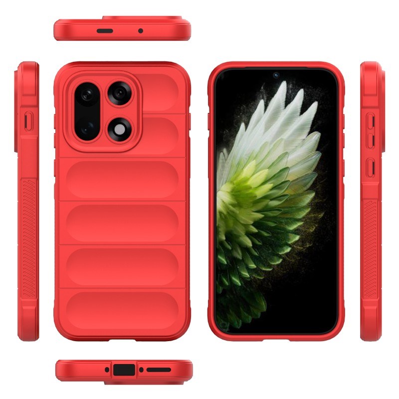 EIDERWOOD OnePlus 15 Tough Case + Tempered Glass Screen Protector - Red