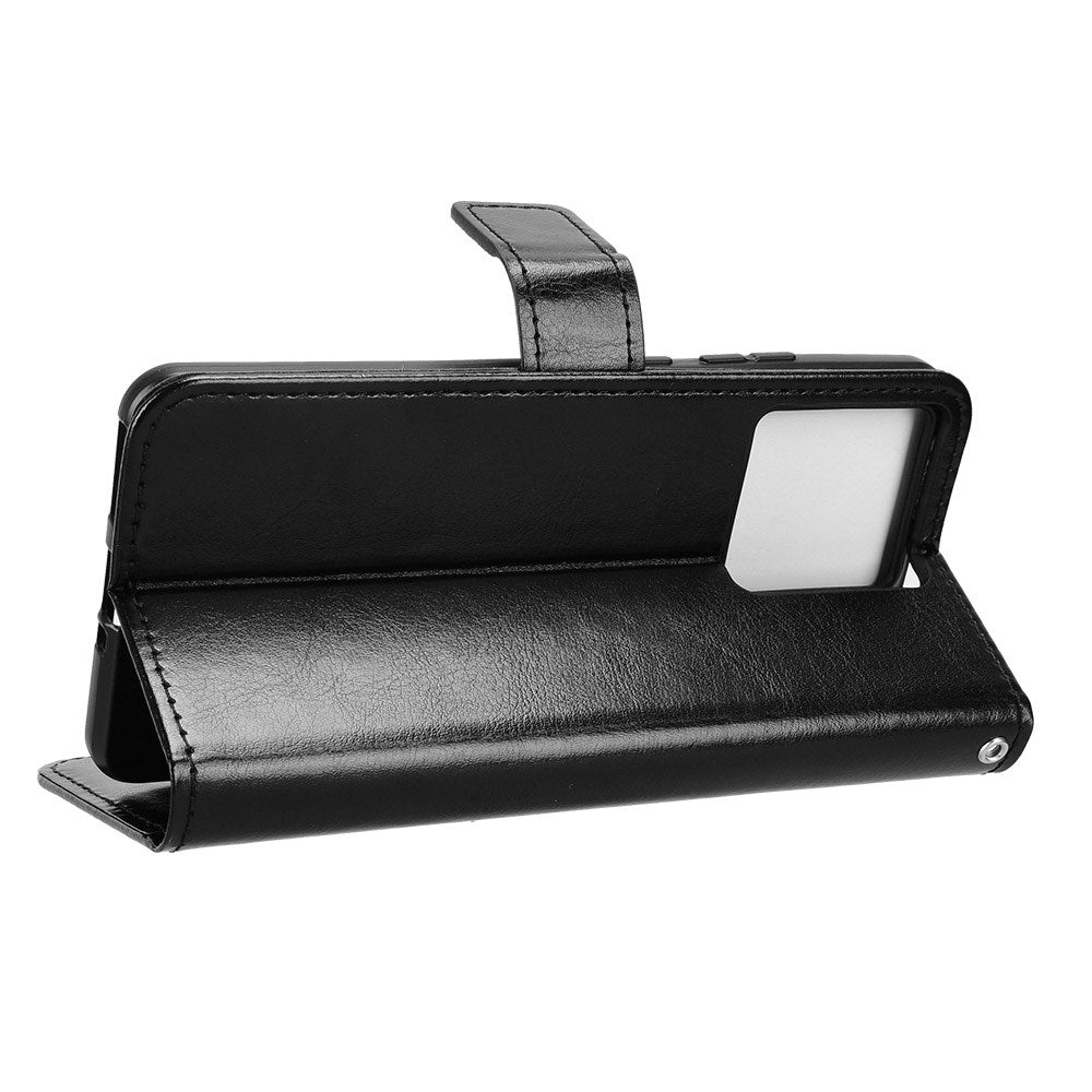 Motorola Edge 70 EIDERWOOD Leather Case with Strap & Card Holder - Black