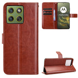 Motorola Edge 70 EIDERWOOD Leather Case with Strap & Card Holder - Brown