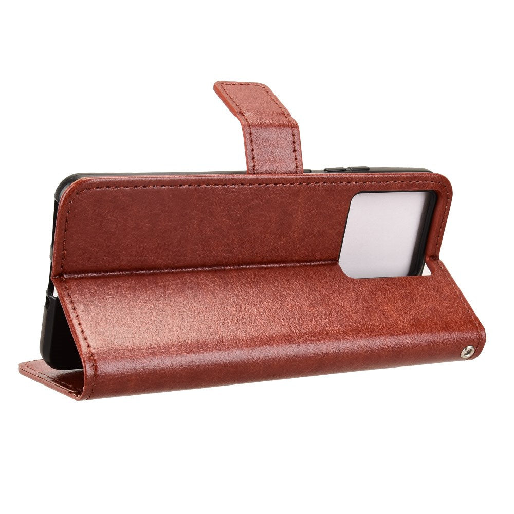 Motorola Edge 70 EIDERWOOD Leather Case with Strap & Card Holder - Brown
