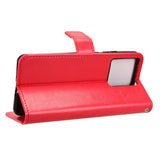 Motorola Edge 70 EIDERWOOD Leather Case with Strap & Card Holder - Red