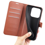 Xiaomi 17 EIDERWOOD Litchi Texture Leather Flip Case w. Wallet - Brown