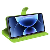 Xiaomi 17 Pro AMORUS Litchi Texture Leather Flip Case w. Wallet - Green