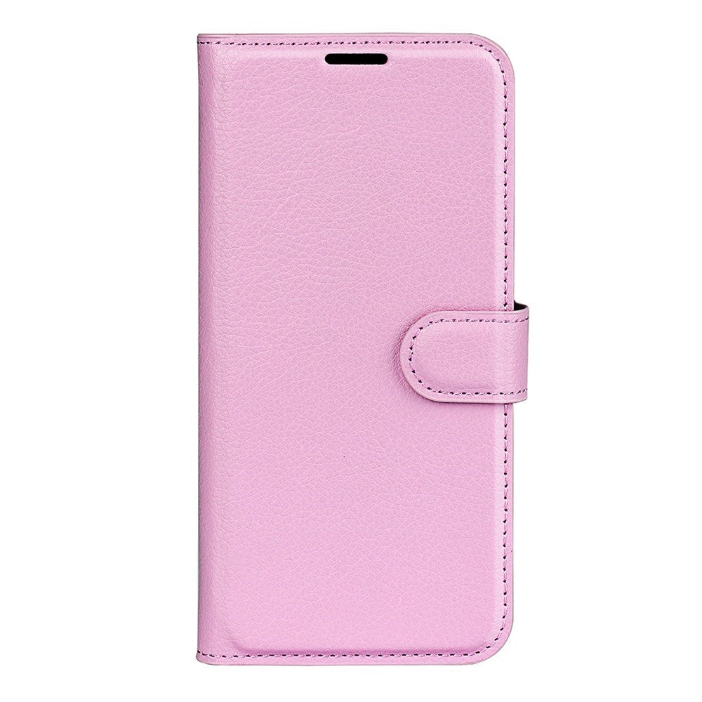 Xiaomi 17 Pro AMORUS Litchi Texture Leather Flip Case w. Wallet - Pink