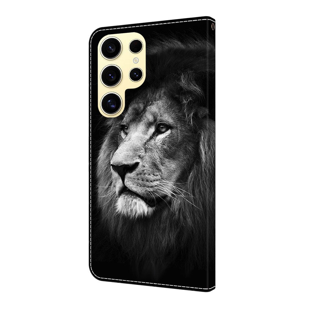 Samsung Galaxy S26 Ultra EIDERWOOD Faux Leather Flip Case with Print - Lion