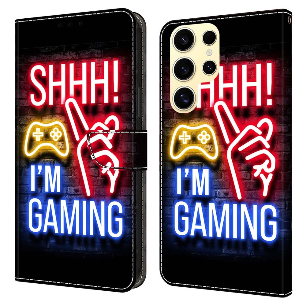 Samsung Galaxy S26 Ultra EIDERWOOD Faux Leather Flip Case with Print - Neon