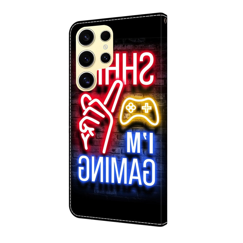 Samsung Galaxy S26 Ultra EIDERWOOD Faux Leather Flip Case with Print - Neon