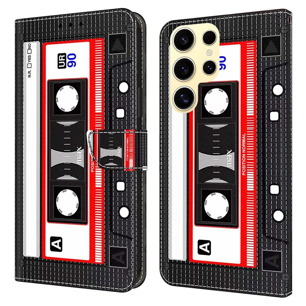 Samsung Galaxy S26 Ultra EIDERWOOD Faux Leather Flip Case with Print - Cassette Tape