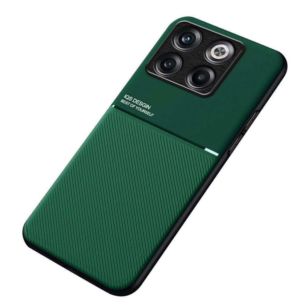 OnePlus 10T Leather Covered Plastic Case - Green