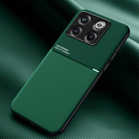 OnePlus 10T Leather Covered Plastic Case - Green