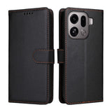 EIDERWOOD Oppo Find X9 Pro Faux Leather Flip Case with Strap - Black