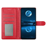 Samsung Galaxy A27 EIDERWOOD Faux Leather Flip Case with Strap - Red