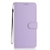 Google Pixel 10a EIDERWOOD Faux Leather Flip Case with Strap & Fold-Out Card Holder – Purple